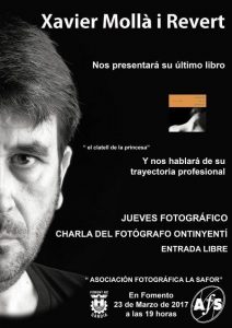 El fotògraf Xavier Mollà parlarà a Gandia del seu llibre i la seua trajectòria 1 XAVIER MOLLA CHARLA 2