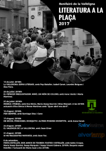 Benifairó organitza la tercera edició del certamen Literatura a la Plaça 1 Literatura a la placa2017