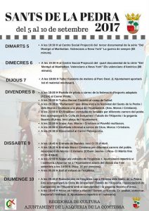 L'Alqueria celebra les festes patronals i de moros i cristians del 5 al 10 de setembre 1 2017.08.29 SANTS DE LA PEDRA