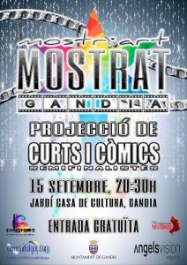 Cent noranta-nou obres opten als premis "Mostra't Gandia" en fotografia, còmic, relat curt i curtmetratge 1 cartell projeccio curts