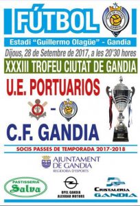CF Gandia i UE Portuaris disputen en XXXIII Trofeu Ciutat de Gandia 1 futbol
