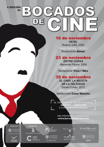 La cinquena edició del cicle "Bocados de cine" inclou tres sessions en la segona quinzena de novembre 1 cartel Bocados de Cine 2017