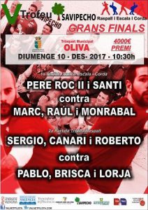 Oliva acull diumenge les finals del trofeu Savipecho de raspall i escala i corda 1 5e trofeu savipecho GRANFINAL preview