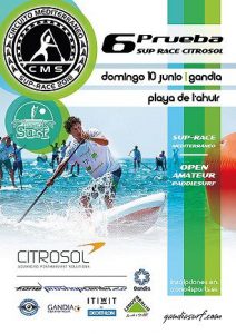 Gandia acull diumenge la sisena Sup Race de paddel surf 1 Circuito SUP 2018 Cartel A3 FINAL Peq