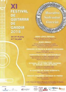 El Festival Panxa Verda porta a Gandia cinc concerts de guitarra i el concurs de joves intèrprets 1 XI Festival de guitarra CARTELL