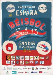 Gandia serà seu del campionat d'Espanya de beisbol sub 13 1 cartel beisbol