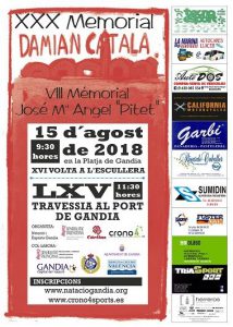 Mig miler de nedadors s'inscriuen per a la Volta a l'Escullera i la Travessia al Port de Gandia 1 cartell travessia port 2018