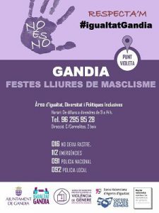 La Fira i Festes de Gandia tindrà un Punt Violeta contra el masclisme i les agressions sexuals 1 CARTELL PUNT VIOLETA