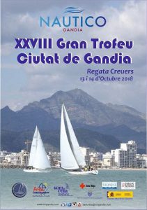 Gandia acollirà el trofeu Ciutat de Gandia de creuers de vela 1 Regata Gran Trofeu Fira i Festes Gandia 13 y 14 octubre 2018