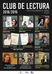 Sis autors participaran en la nova temporada del Club de Lectura de les Biblioteques de Gandia 1 club 18 reduida