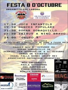 La Falla Crist Rei i l'Ajuntament de Gandia recuperen les festes del carrer Nou d'Octubre 1 crist rei 9 octubre