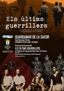 L'Ajuntament de Guardamar de la Safor ha organitzat la projecció del documental “Els últims guerrillers” 1 65022075 2348344002092405 7010263247076982784 n