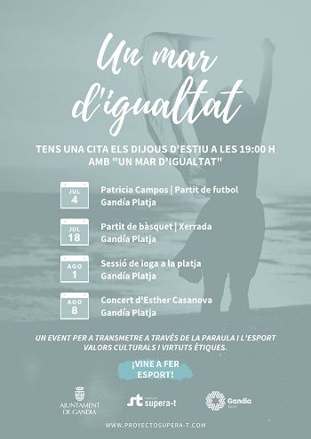 "Un Mar d'Igualtat" jornades de portes obertes per fer valdre l’esport femení 2 Cartell valencia