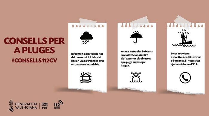 AEMET augmenta al nivell taronja per riscos importants de Pluges i tempestes al litoral sud de la província de València 2 Dana 1 3