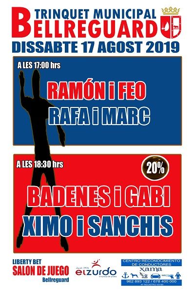 Partides en el Trinquet Municipal de Bellreguard 2 Trinquet Bellreguard 1
