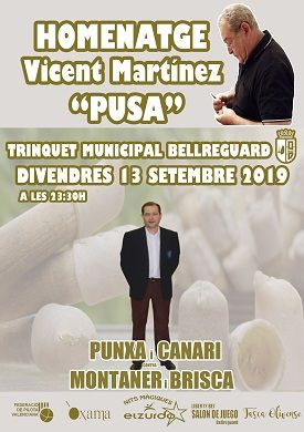 Setmana plena de partides al Trinquet Municipal de Bellreguard 3 1567781637971 HOMENATGE PUSA