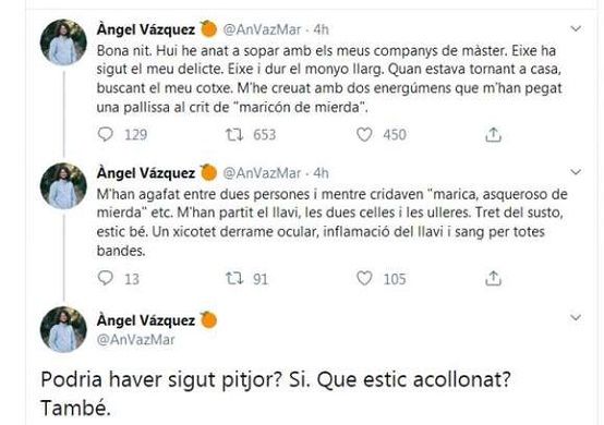 La brutal agressió a un regidor de Compromís a Burjassot ha sigut portada al Senat 1 denuncia compromis