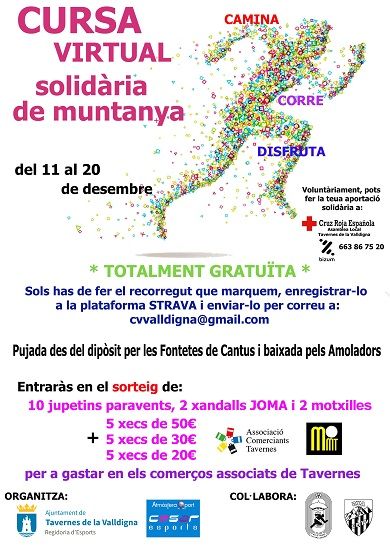 Tavernes organitza la primera cursa virtual solidària de muntanya 1 Tavernes Cursa Virtual Muntanya 1