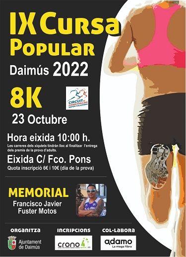 Daimús celebra la IX Cursa Popular, Memorial Francisco Javier Fuster Motos 1 Daimus Cursa Popular 1