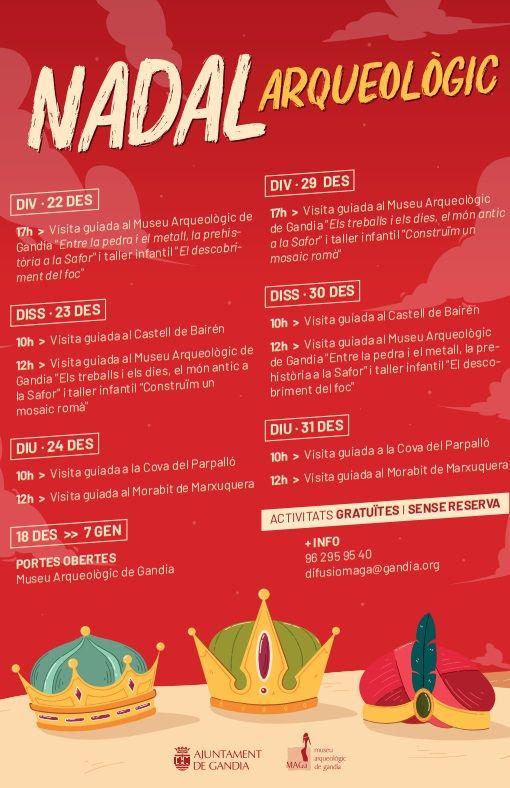 “Nadal Arqueològic” una iniciativa per a promocionar el Patrimoni històric de Gandia 1 Nadal Arqueologic 1