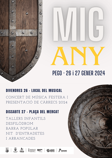 Els Moros i Cristians de Pego celebraran amb el Mig Any fester 1 Mig Any MM i CC Pego 2024