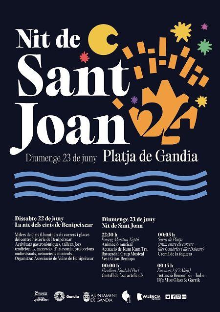Gandia prepara una nit de Sant Joan plena d'activitats 1 CARTEL NIT SAN JOAN valencia