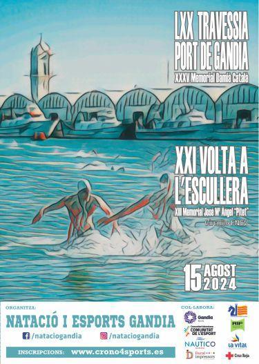 La platja de Gandia acull una nova edicició de la Volta a l’Escullera Nord i de la Travessia al Port 2 Cartell travessia