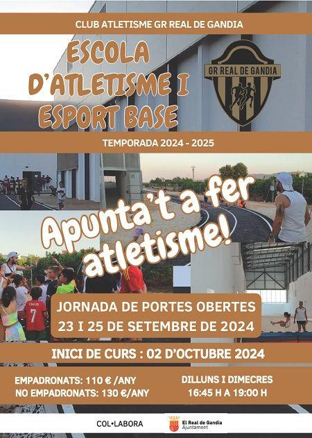 El Gr Real de Gandia obri el termini d'inscripció per a l’Escola d’Atletisme curs 2024/2025. 1 Real de Gandia Escola dAtletisme 1