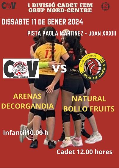 Interesant jornada de voleibol al Grau de Gandia 1 Cartel sobre campeonato de volleyball pintura azul y naranja 1 1