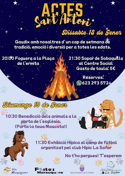 Marxuquera recupera els actes de Sant Antoni 2 Cartell Sant Antoni