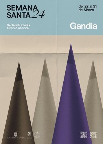 La Setmana Santa de Gandia ha seleccionat l'empresa de disseny per la imatge gràfica de 2025 1 cartel semana santa gandia 2024