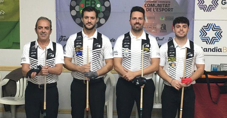 El Gandia Billar Club-Xef Amadeo continua en la lluita en un intens cap de setmana de competició 1 Equip de segona lliga nacional 1