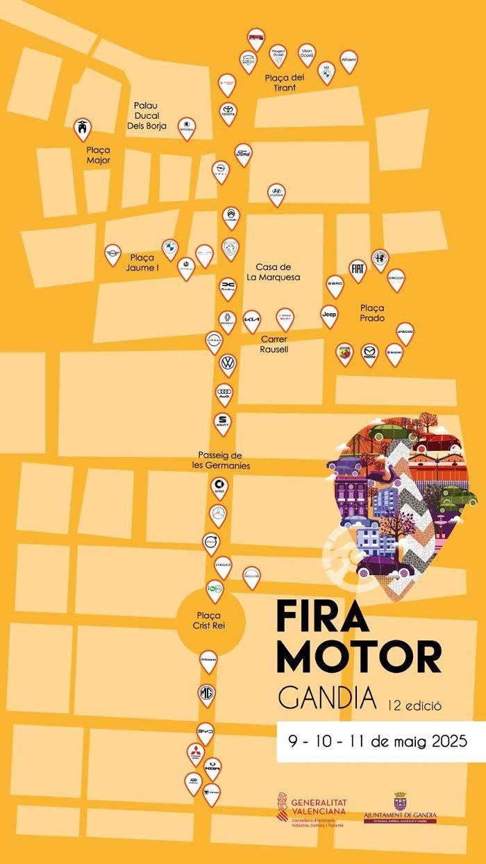 Nova edició de la Fira del Motor Gandia 1 Fira Motor Gandia mapa