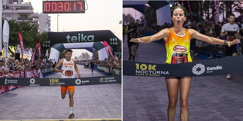 Joel Camarena i Gels Gimeno, van guanyar el 10K Nocturn Platja de Gandia-Memorial Toni Herreros 1 4 LLEGADA A META DE JOEL CAMARENA 1