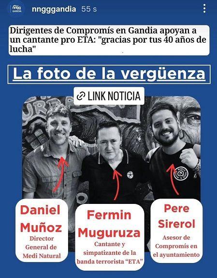 PP i NNGG de Gandia ataquen a la democràcia en una actuació basada en la difamació i l’odi 1 Compromis Muguruza