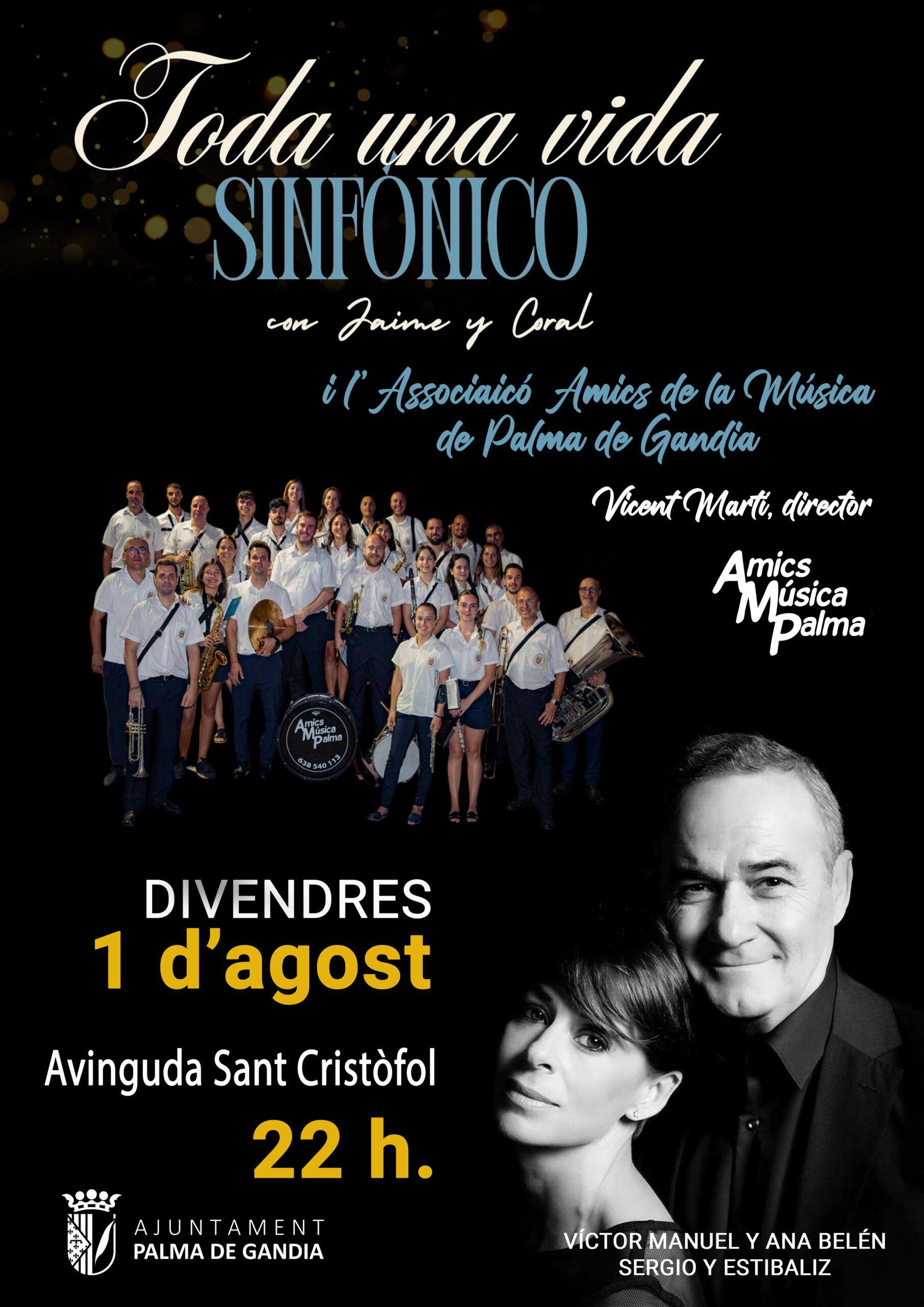 'Toda una vida sinfónico', concert de l'Associació Amics de la Música de Palma de Gandia 1 Concert Jaume scaled