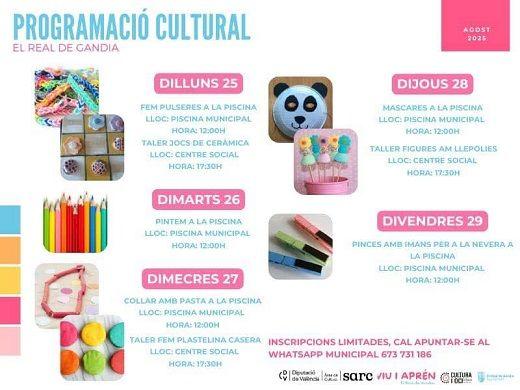 El Real de Gandia continua amb l'Agenda Cultural 1 Real de Gandia agenda cultural