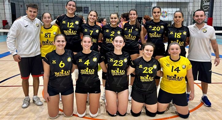 El Bollo Natural Fruit CV Real de Gandia s'encalla davant el Finestrat mentre la pedrera brilla en la jornada 1 Club voleibol real de gandia equip senior