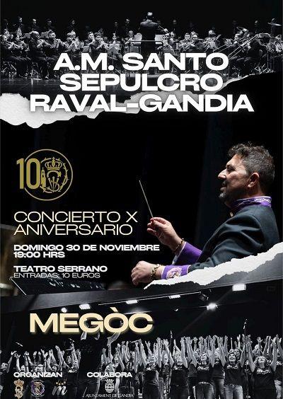 Una dècada de Música i Emoció 1 cartel concierto x aniversario am sepulcro 1