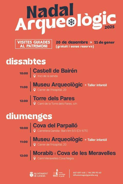 Nadal Arqueològic a Gandia: Visites Guiades Gratuïtes i Tallers Infantils per a Tota la Família 2 Gandia Nadal Arqueologic 1