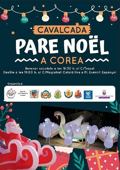 La tradició i la màgia de la Cavalcada del Pare Noel torna de nou a Corea 2 Gandia cartell Cavalcada Corea