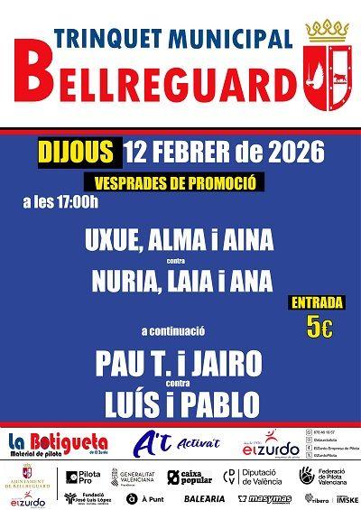 El Trinquet Municipal de Bellreguard acull un cartell de luxe 1 Bellreguard DIJOUS PROMOCIO