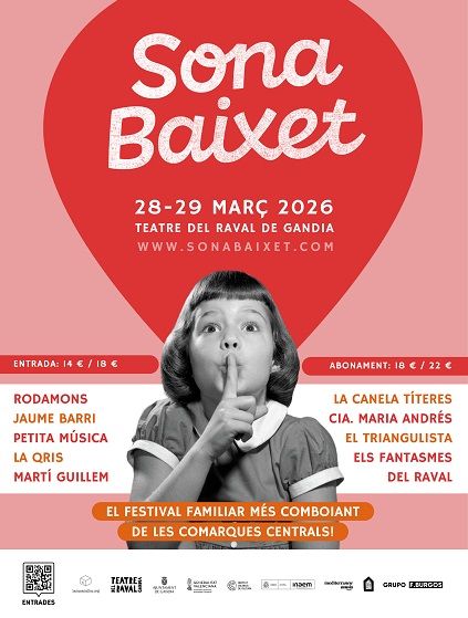 El Festival Sona Baixet torna al Teatre del Raval 2 Gandia Cartell Sona Baixet 2026