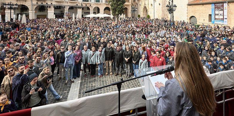 Gandia desperta el sentiment faller: Àlex Blanquer i les Falleres Majors proclamen l'inici de la festa 2 Gandia prego 26 falles de gandia 1