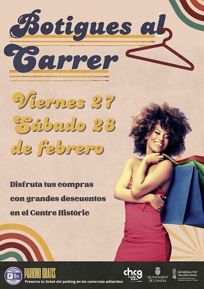 "Botigues al Carrer": El Centre Històric de Gandia es converteix en un gran aparador a l'aire lliure 1 gANDIA Cartel Botigues al carrer febrero 2026