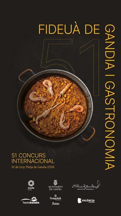 Gandia llança la 51a edició del Concurs Internacional de Fideuà 2 Gandia cartell concurs fideua 2026 2