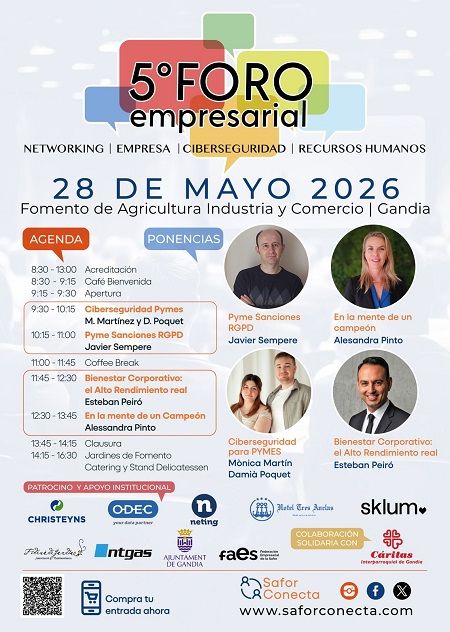 L'empresariat de la Safor es donarà cita en un fòrum que unix innovació i solidaritat 1 Caritas foro empresarial cartell