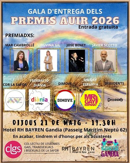 Gandia recupera els "Premis Auir" una dècada després 2 Cartell Premis Auir 2026