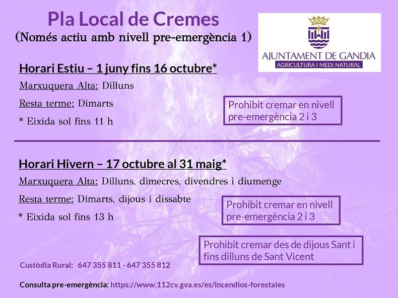 Gandia blinda les urbanitzacions contra el foc amb una inversió de 360.000 euros 2 Gandia Pla Local Cremes 1