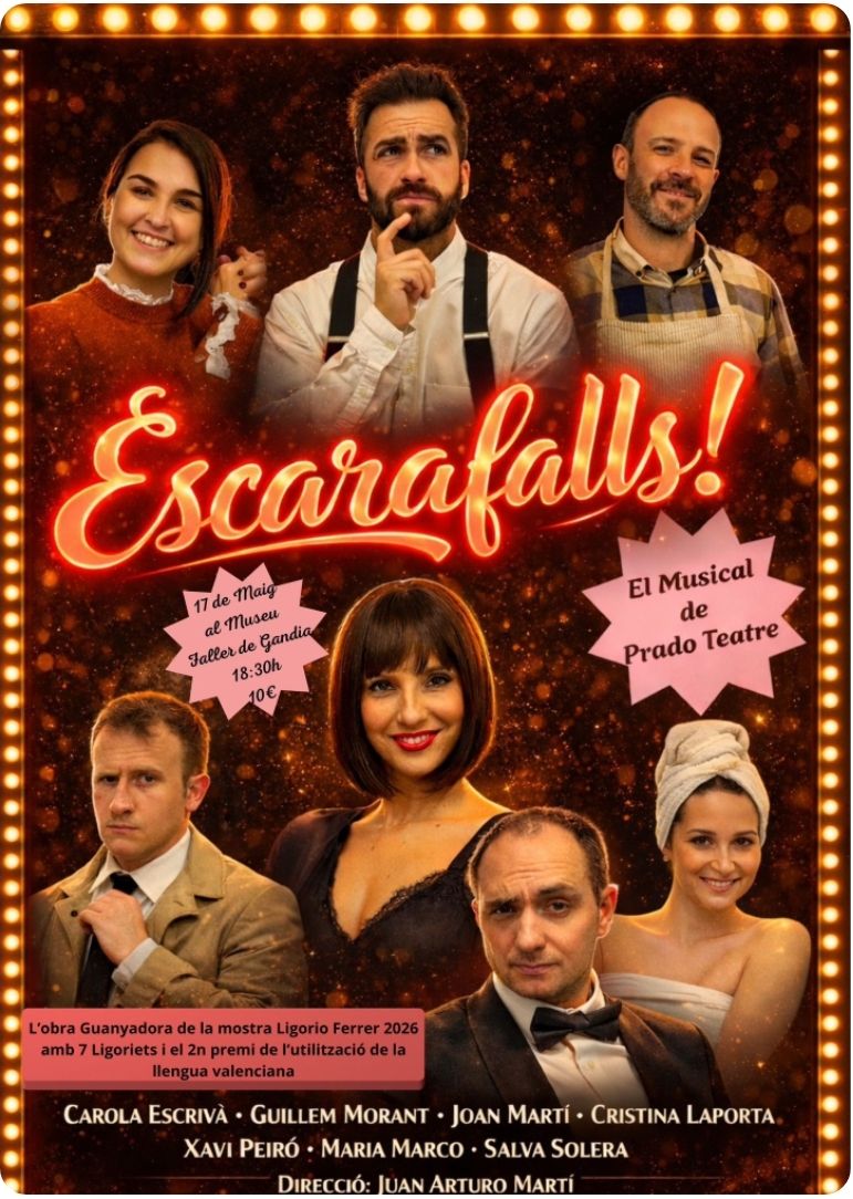 El fenomen musical «Escarafalls Club» torna a Gandia: l’èxit més guardonat per només 10 € 1 IMG 20260424 WA0002